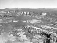 Spendlove Knoll and Firepit Knoll from the air.