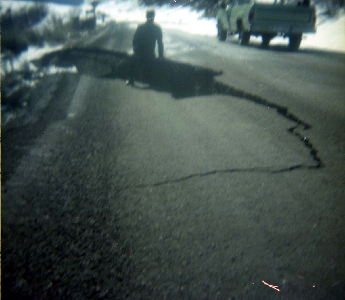 Color Photos of rock slides in Kolob Canyon.