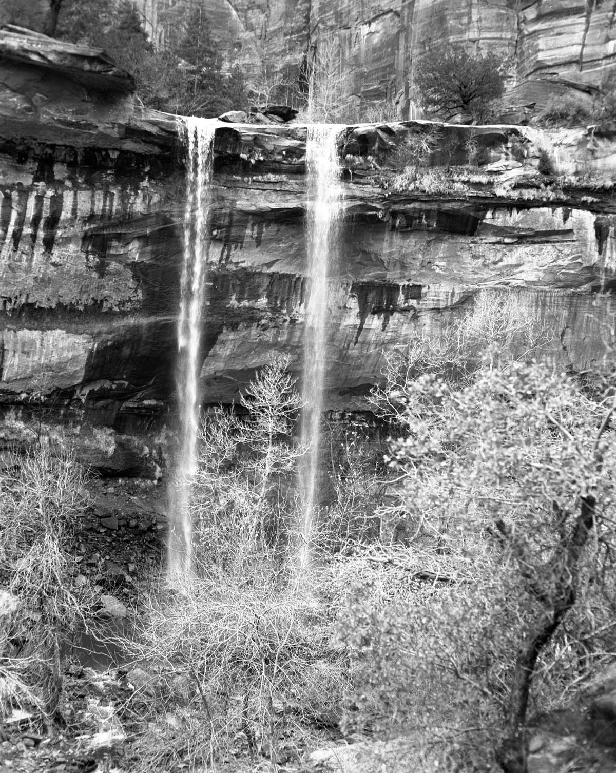 Emerald Pools waterfalls.