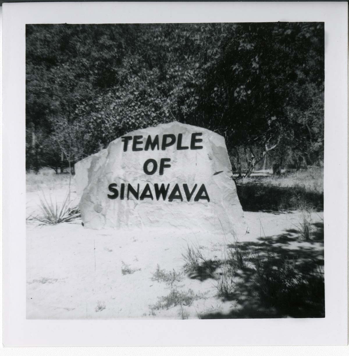 The Temple of Sinawava sign.