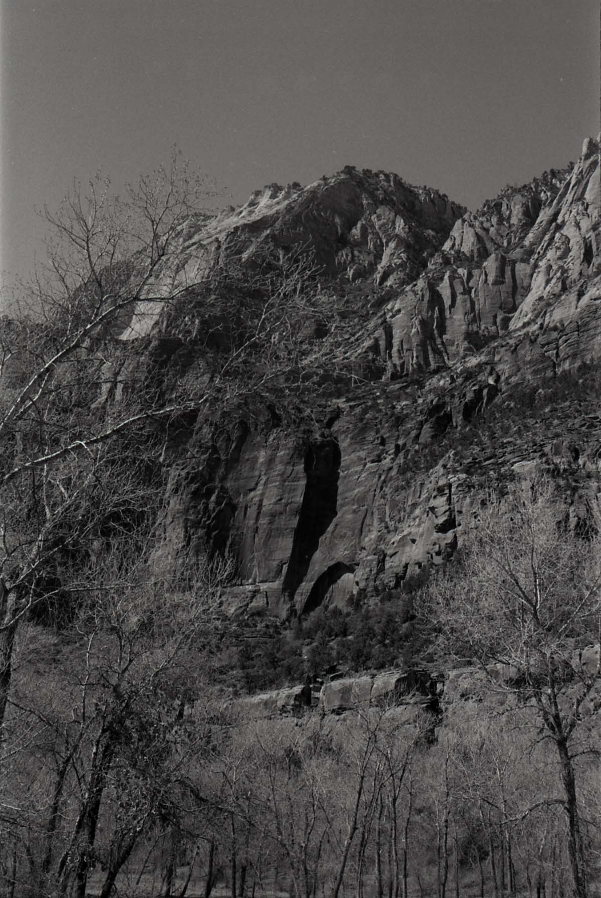 BW Photos of general interior views of Zion Canyon - 35mm.