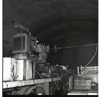 Drill rig used to drill test holes in Zion-Mt. Carmel tunnel.