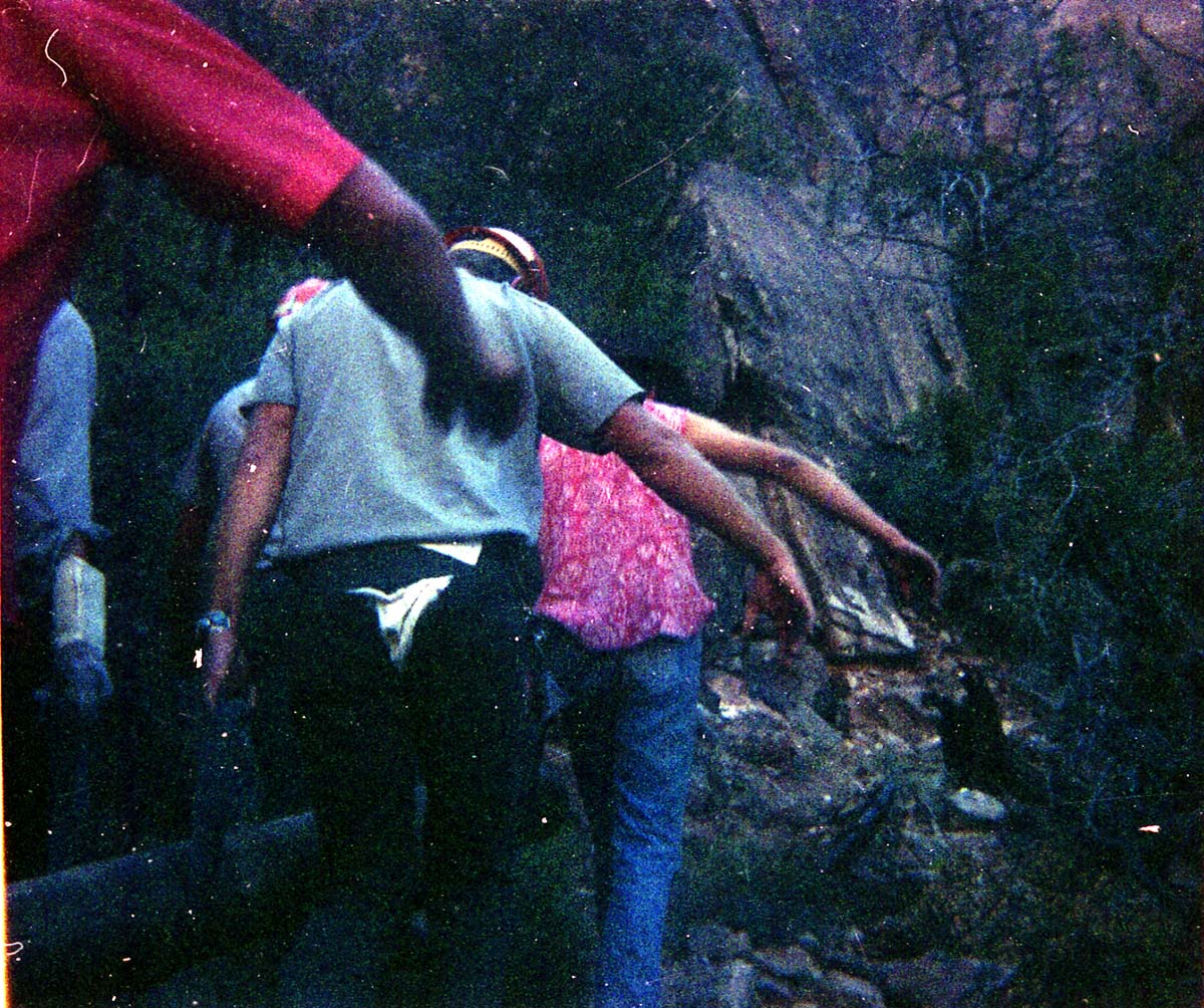 The Temple of Sinawava spring project - scaffolding construction and use.