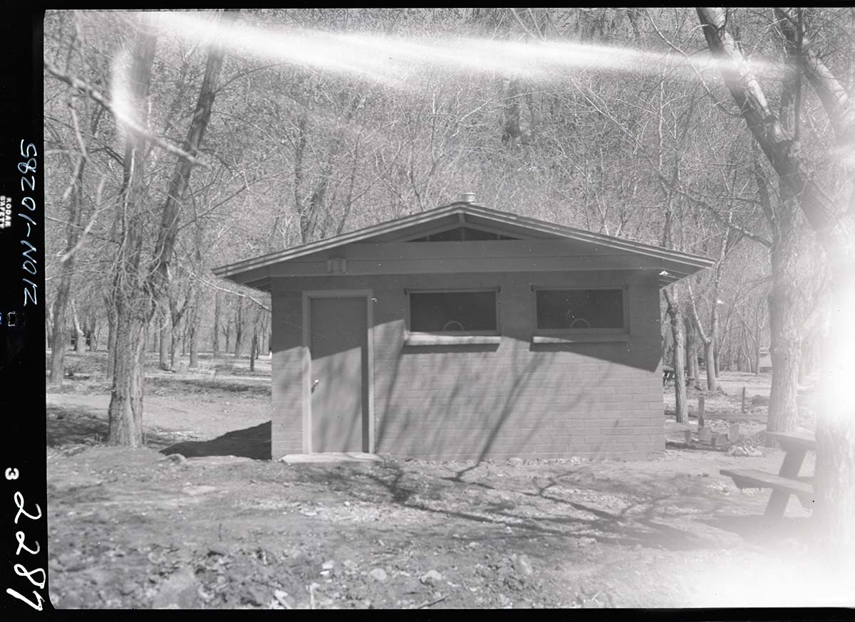 Comfort station in South Campground, Building 137.