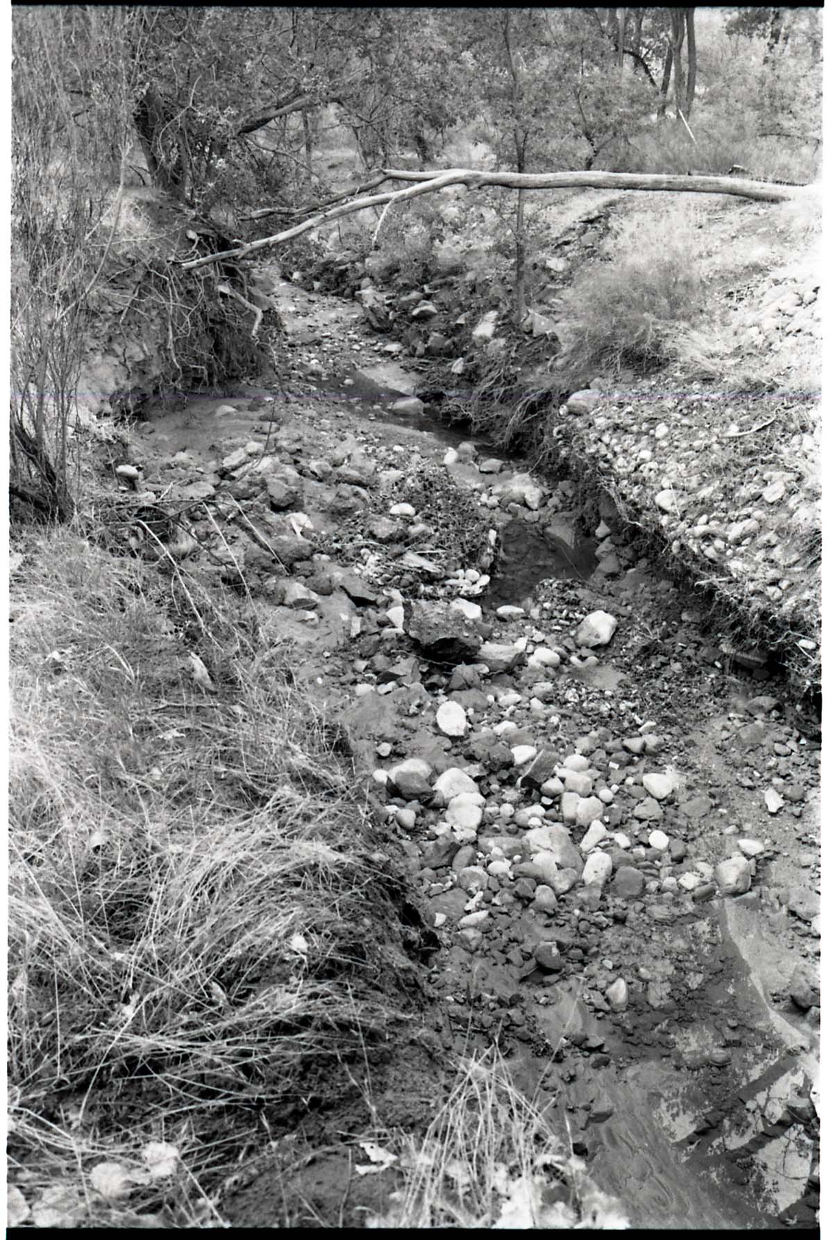 BW Photos of the damage from the Oak Creek flash flood of 1989.