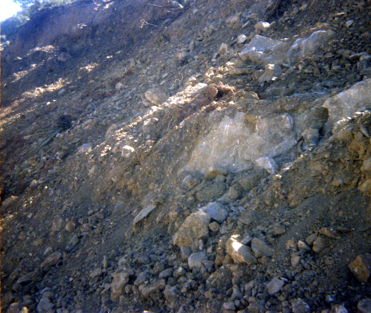 Color Photos of rock slides in Kolob Canyon.