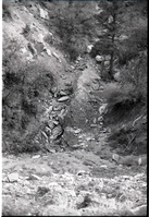 BW photos of rock slides in Kolob Canyons - 35mm.