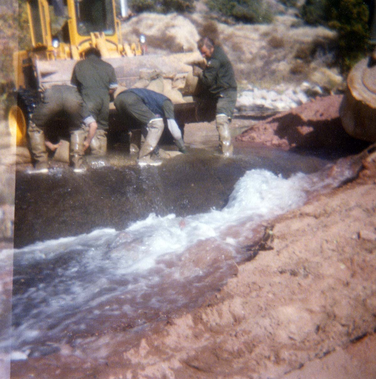 Color photos of the Birch Creek Spillway construction and/ or modification.