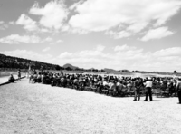 Crowds gathered for the dedication ceremony of new Tribal and National Park Service Visitor Center and 50th anniversary celebration at Pipe Spring National Monument.