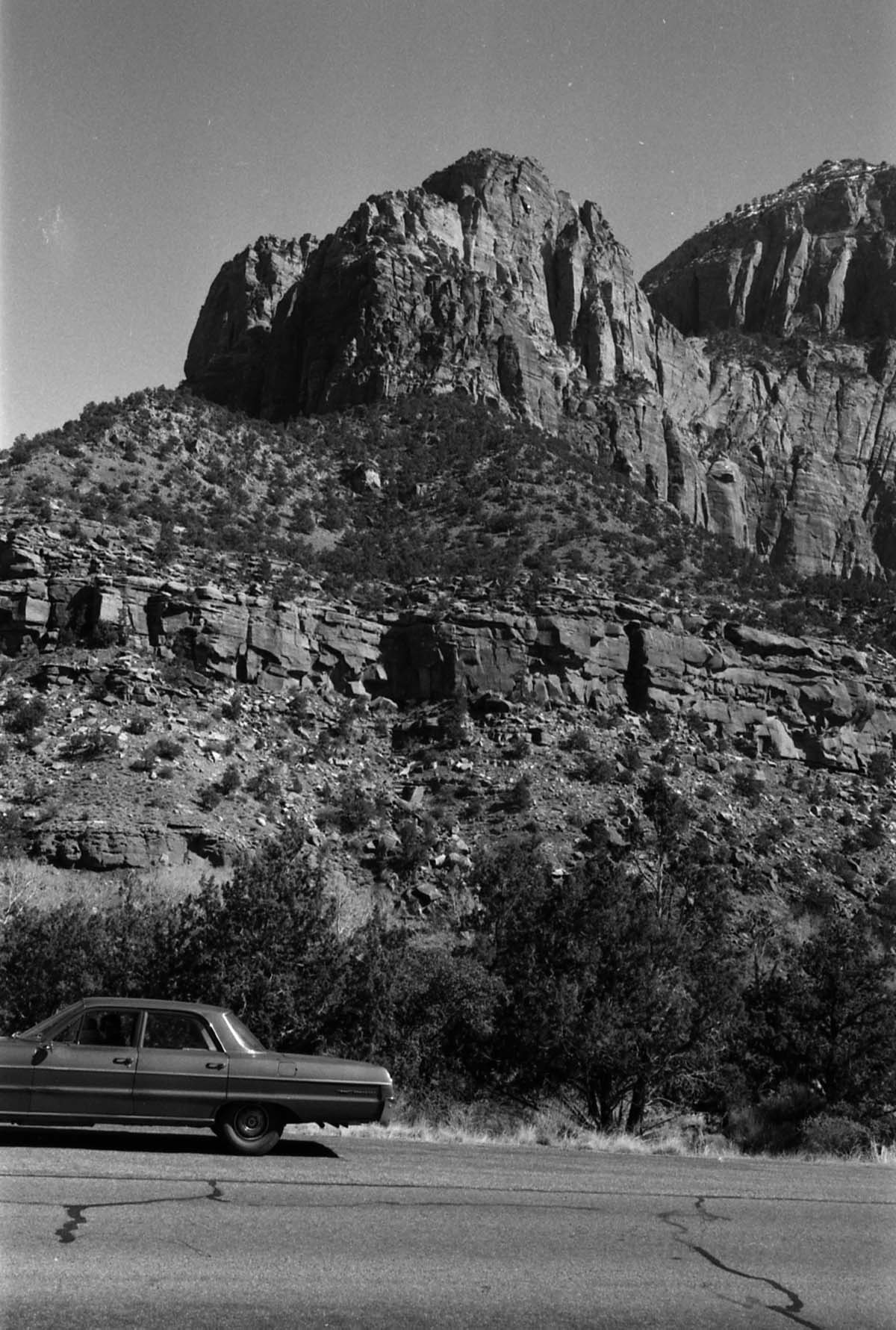 BW Photos of general interior views of Zion Canyon - 35mm.