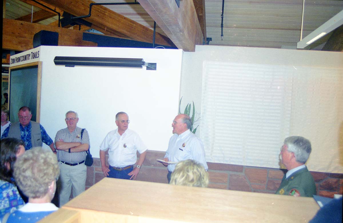 Color Photos of the opening celebration for the new visitor center - Same day as the official shuttle launch.