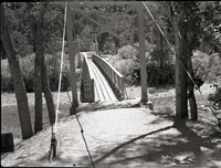 Emerald Pools Trailhead and the footbridge across the Virgin River.