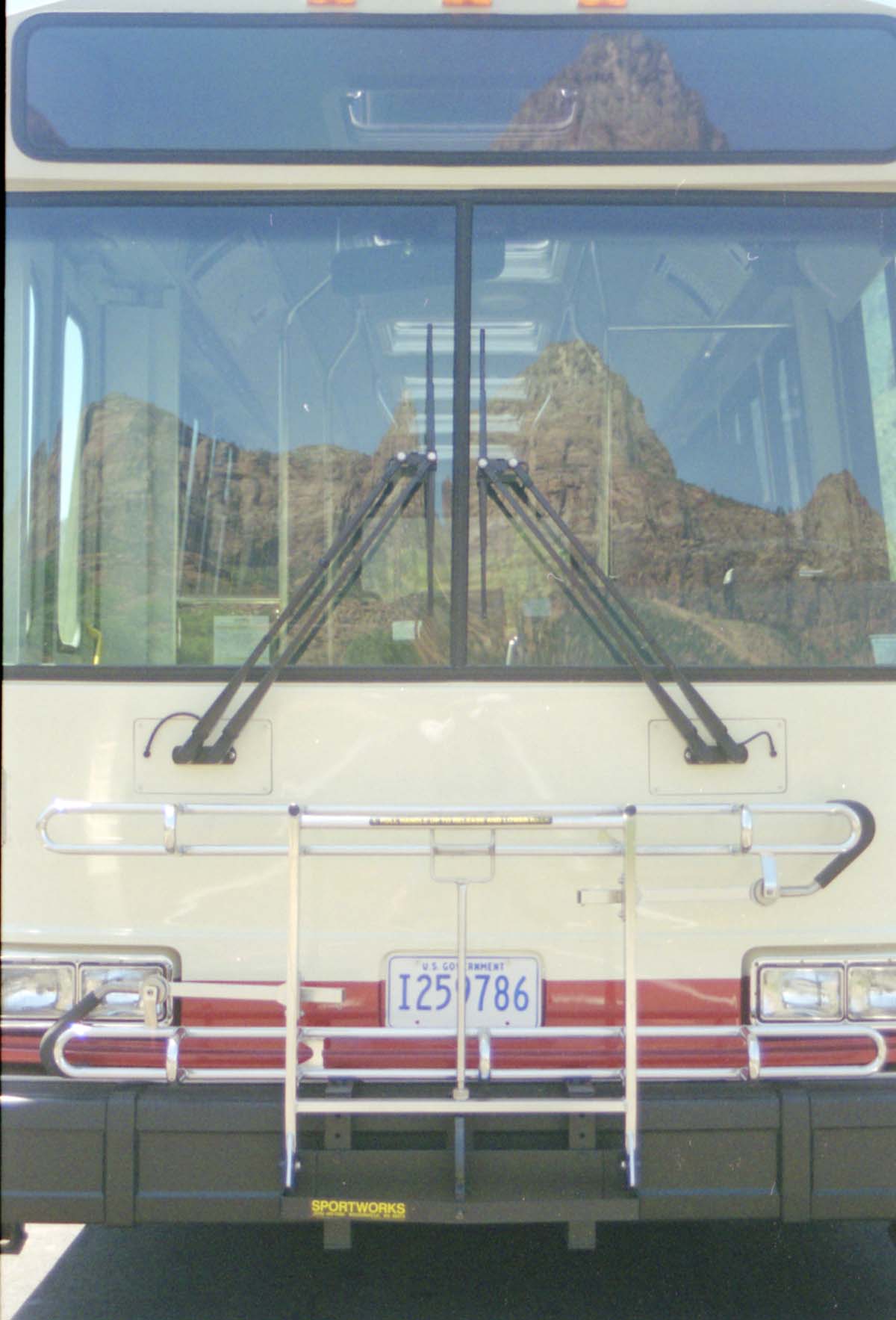 Color Photos of the official launch of the Zion shuttle system- same day as the new visitor center opening.
