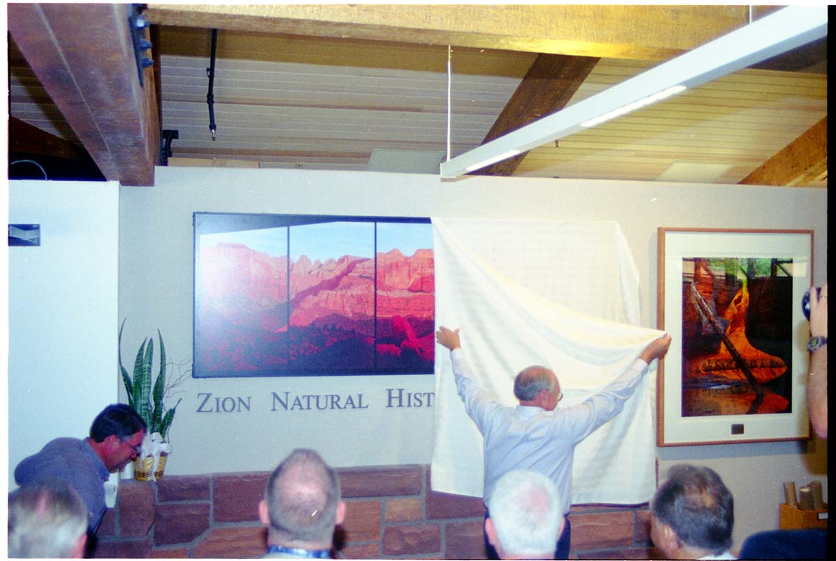 Color Photos of the opening celebration for the new visitor center - Same day as the official shuttle launch.