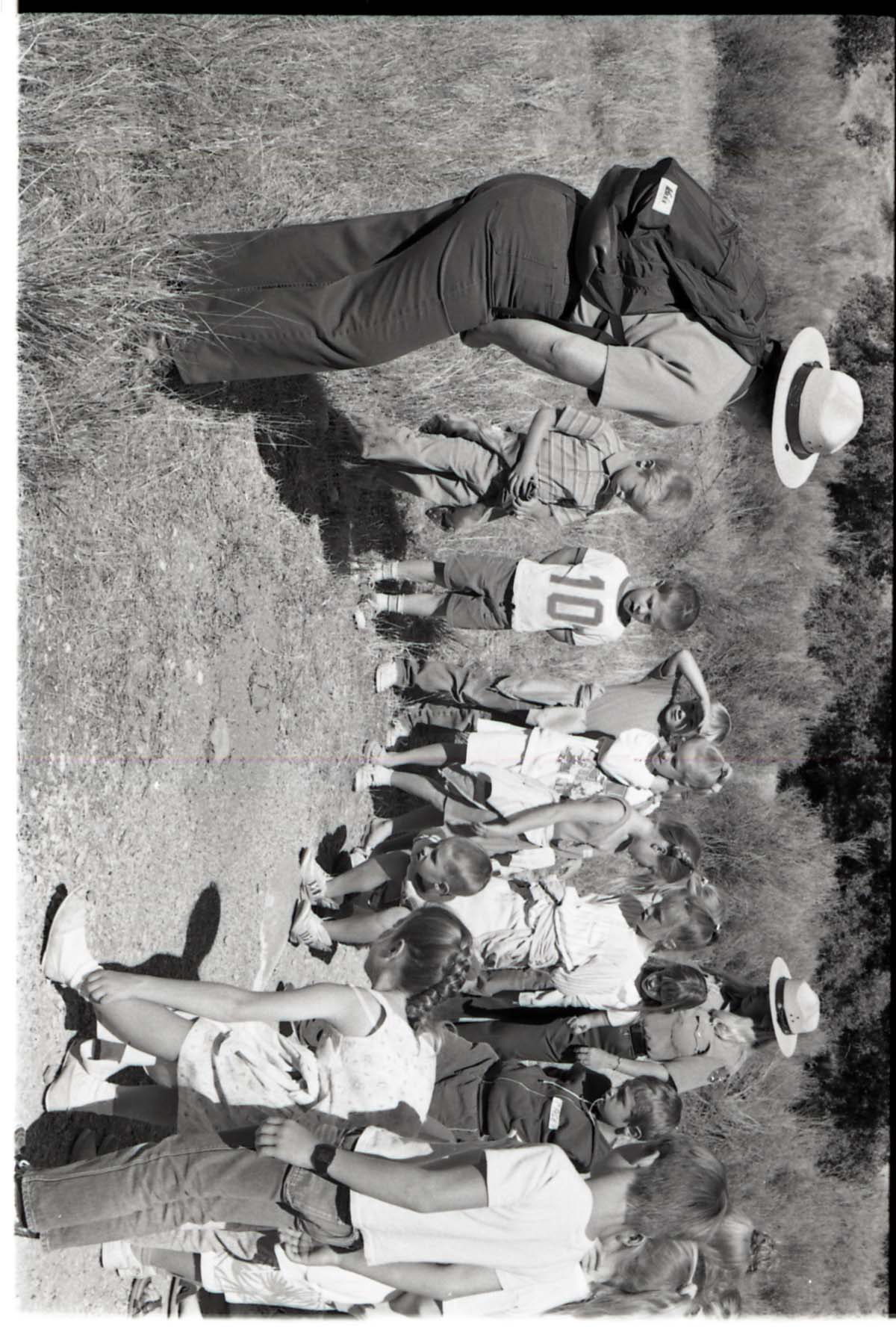 BW Photos of Junior Ranger Activities in Zion.