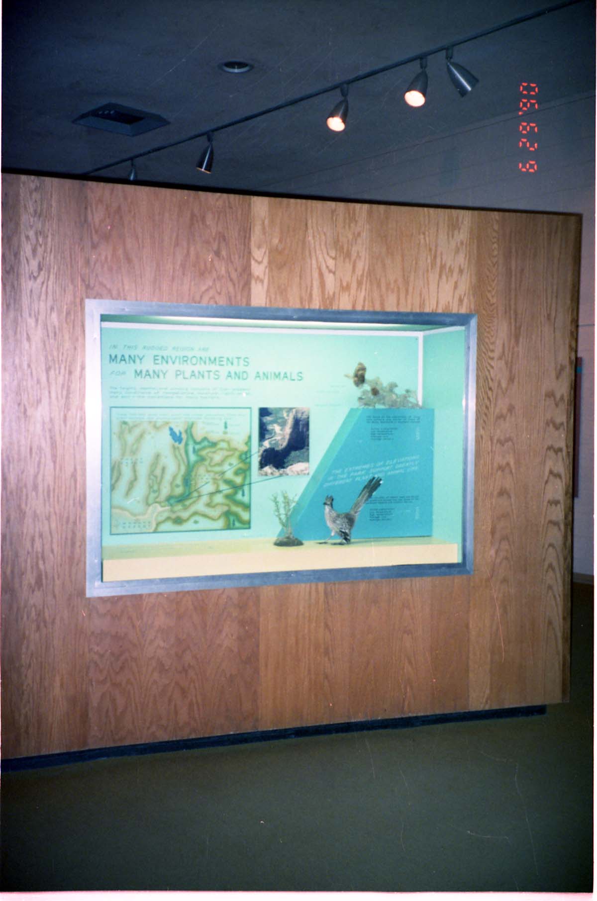 Color Photos of the old visitor center exhibits.