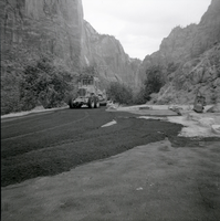 Road work on the Great White Throne parking area.