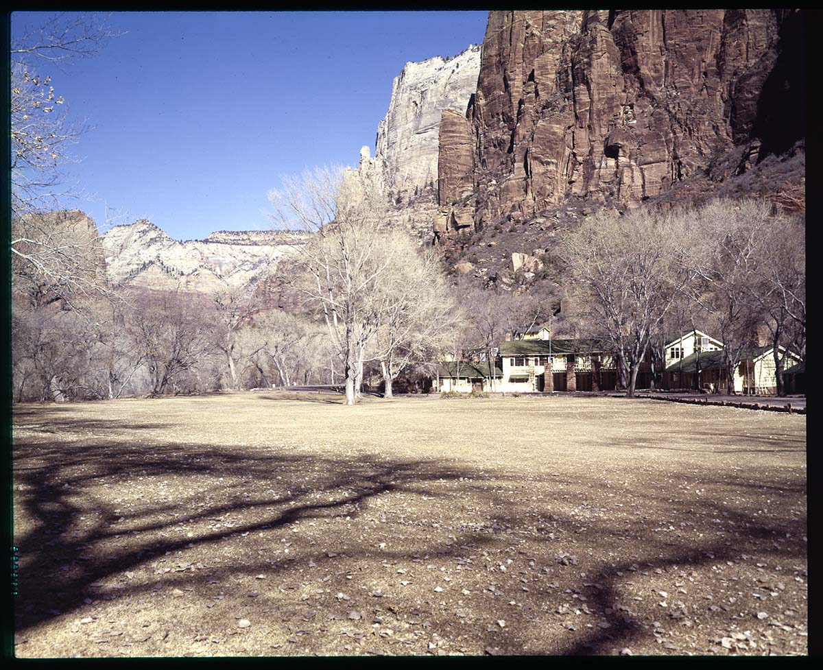 The grounds surrounding Zion Lodge.