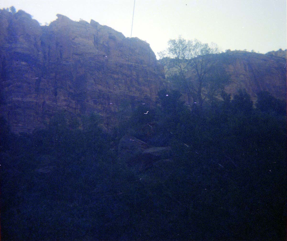 The Temple of Sinawava spring project - scaffolding construction and use.