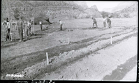 Planting trees by Civilian Conservation Corps (CCC) workers in South Campground.