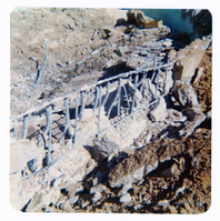 The destruction of the lodge pool and bathhouse.