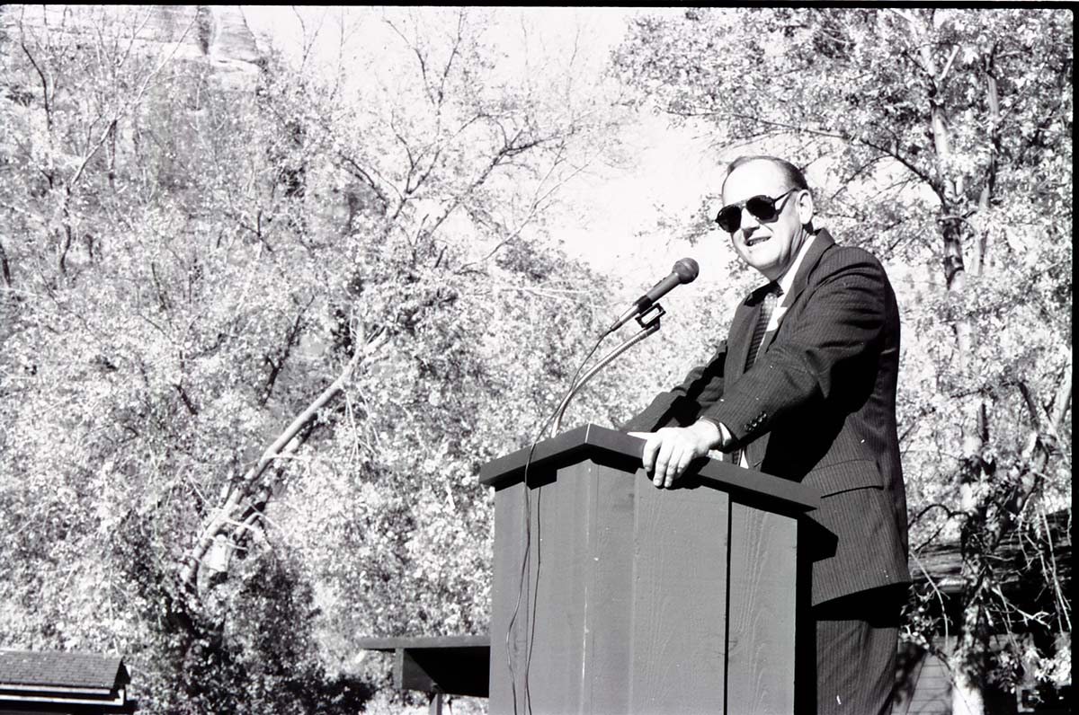 BW Photos of the Zion Lodge Rededication Ceremony.