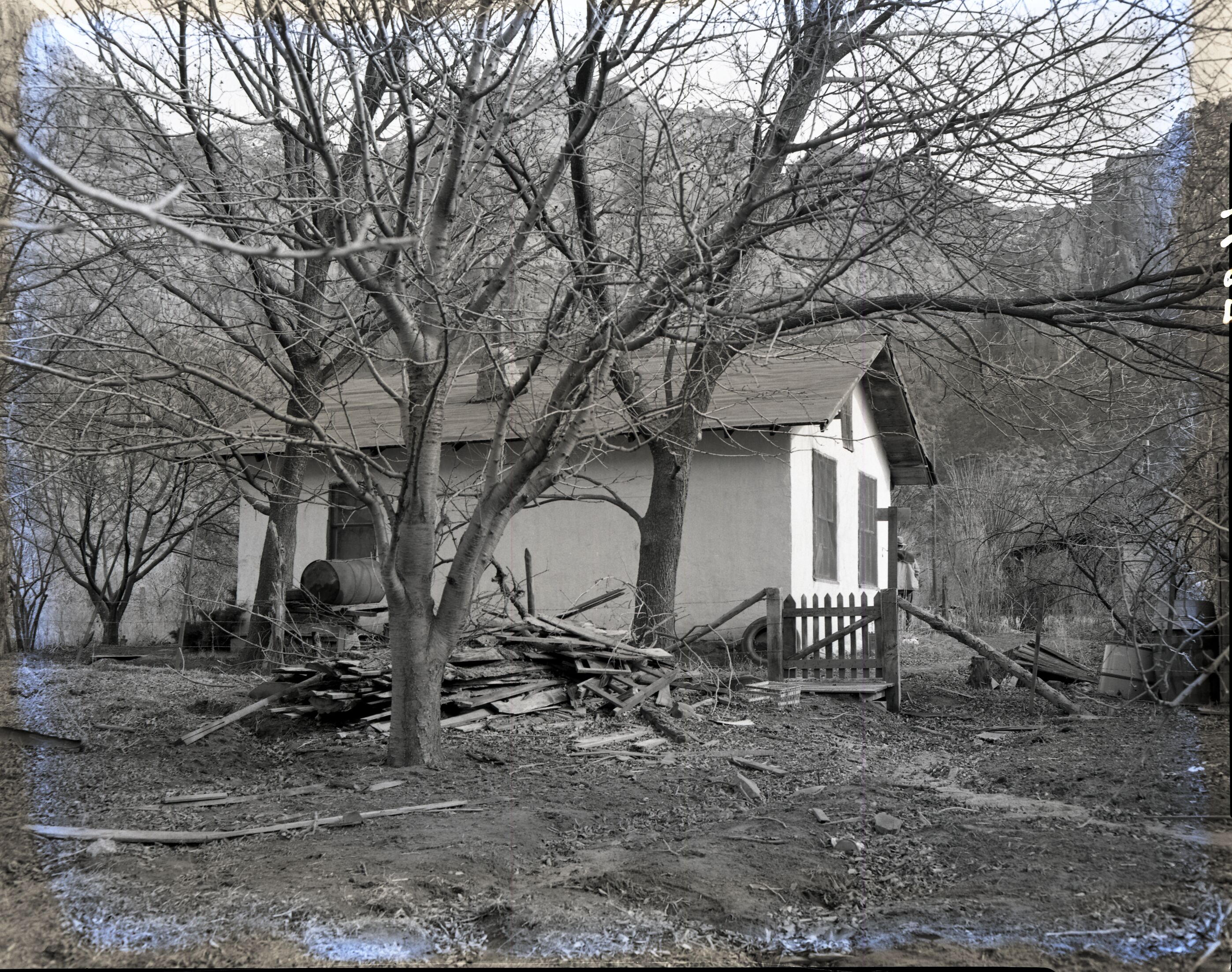 E.C. and H.F. Winder properties east of Virgin River, south of park boundary, with house.