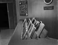New display area for Zion Natural History Association and other sales publications at Visitor Center information desk.