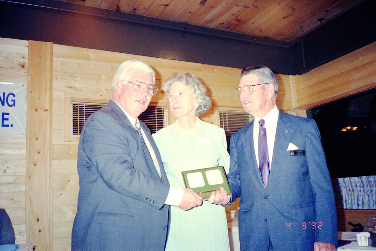 Color Photos of awards ceremony.