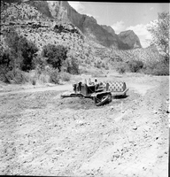 Road construction for the new State Route 15 (State Route 9), bull dozer and road compactor.