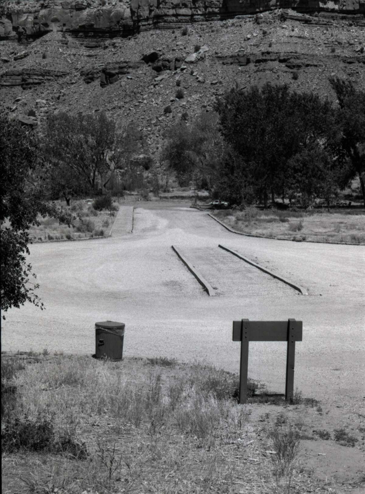Parking area/round about in the South Campground.