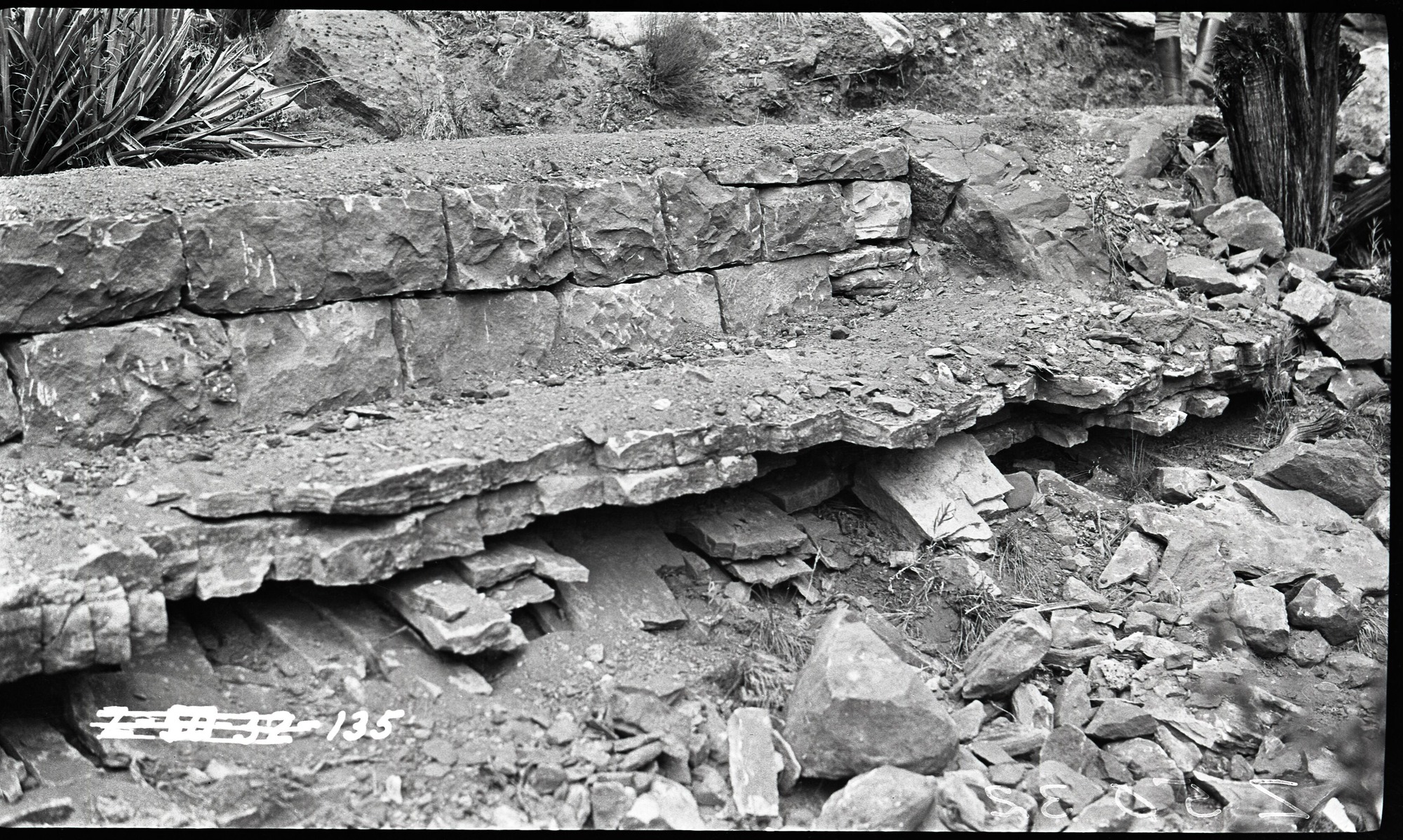 Washout on Birch Creek trail.