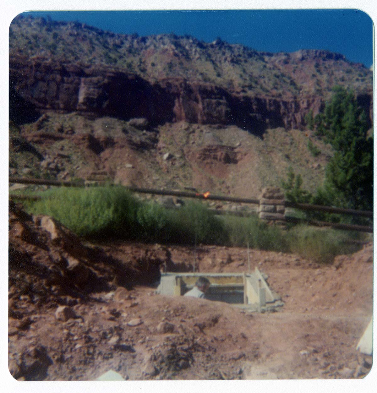 Workers during the construction of the Springdale water pipeline.