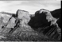 BW photos of rock slides in Kolob Canyons - 35mm.