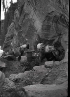 Trail drainage work on Walter's Wiggles on West Rim Trail.