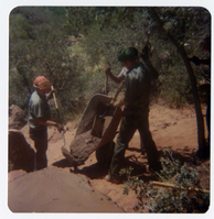 NPS personnel working on the Kayenta connector trail.