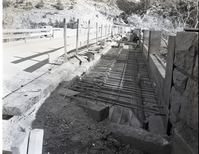 Virgin River Bridge renovation showing reinforcing bar in place.