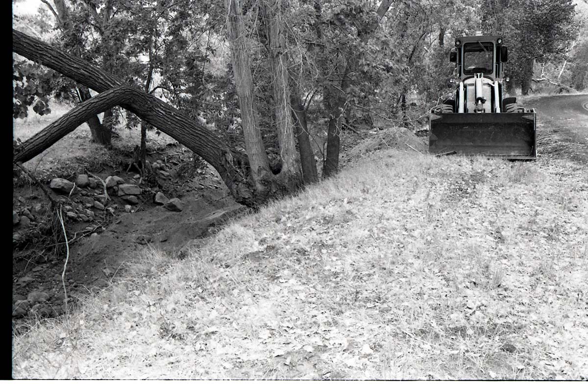 BW Photos of the damage from the Oak Creek flash flood of 1989.