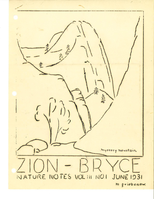 ZION 12254 Zion Bryce Nature Notes Vol3 No1 1931 June
