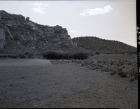 Improper land use with fence on north line of southwest quarter.