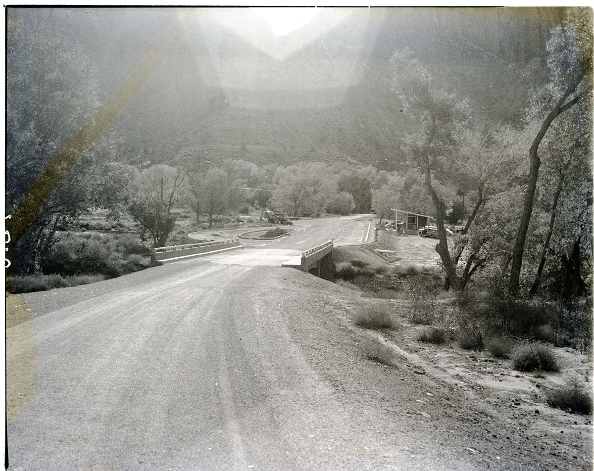 Watchman Campground entrance bridge.