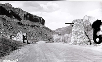 Construction of South Entrance pillar.