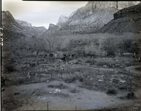 Marie Crawford property east of Virgin River, south of park entrance, appraisal of property pending government purchase.