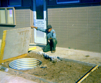 Man during the Zion Lodge utilities project.