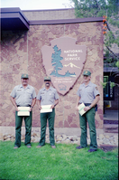 Color Photos of Superintendent Harold Grafe giving out awards to park personnel.