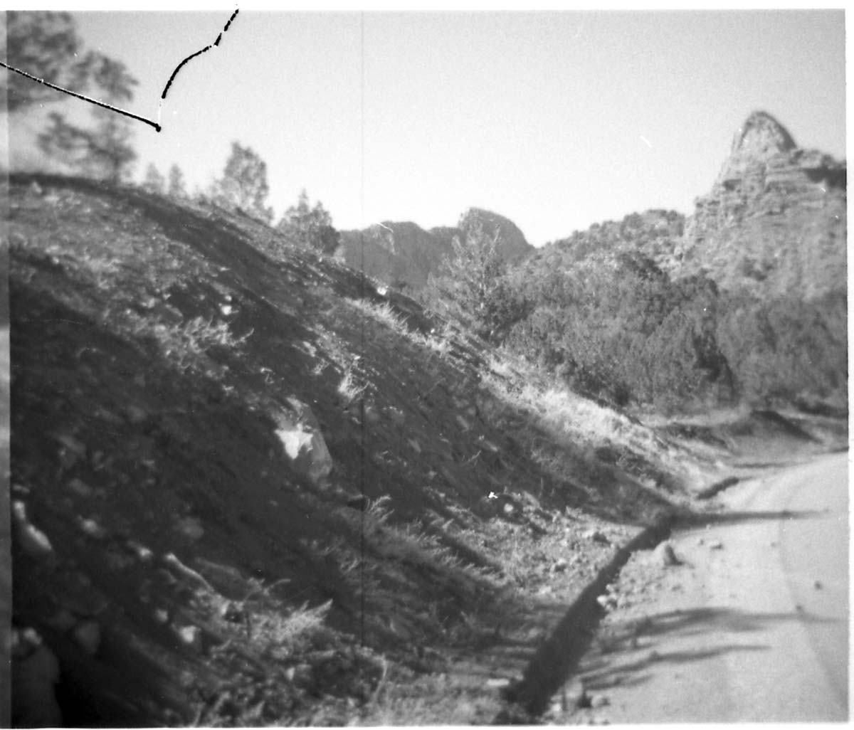 BW photos of rock slides in Kolob Canyons - 110mm.