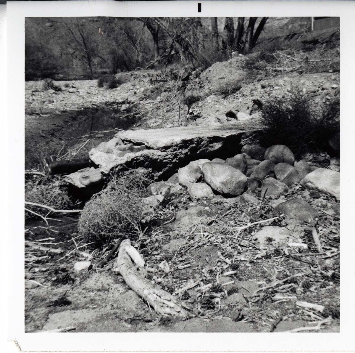 Drain pipe along a river/drainage.