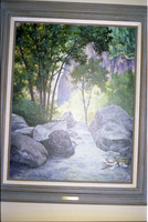 Color Photos of a temporary art exhibit.