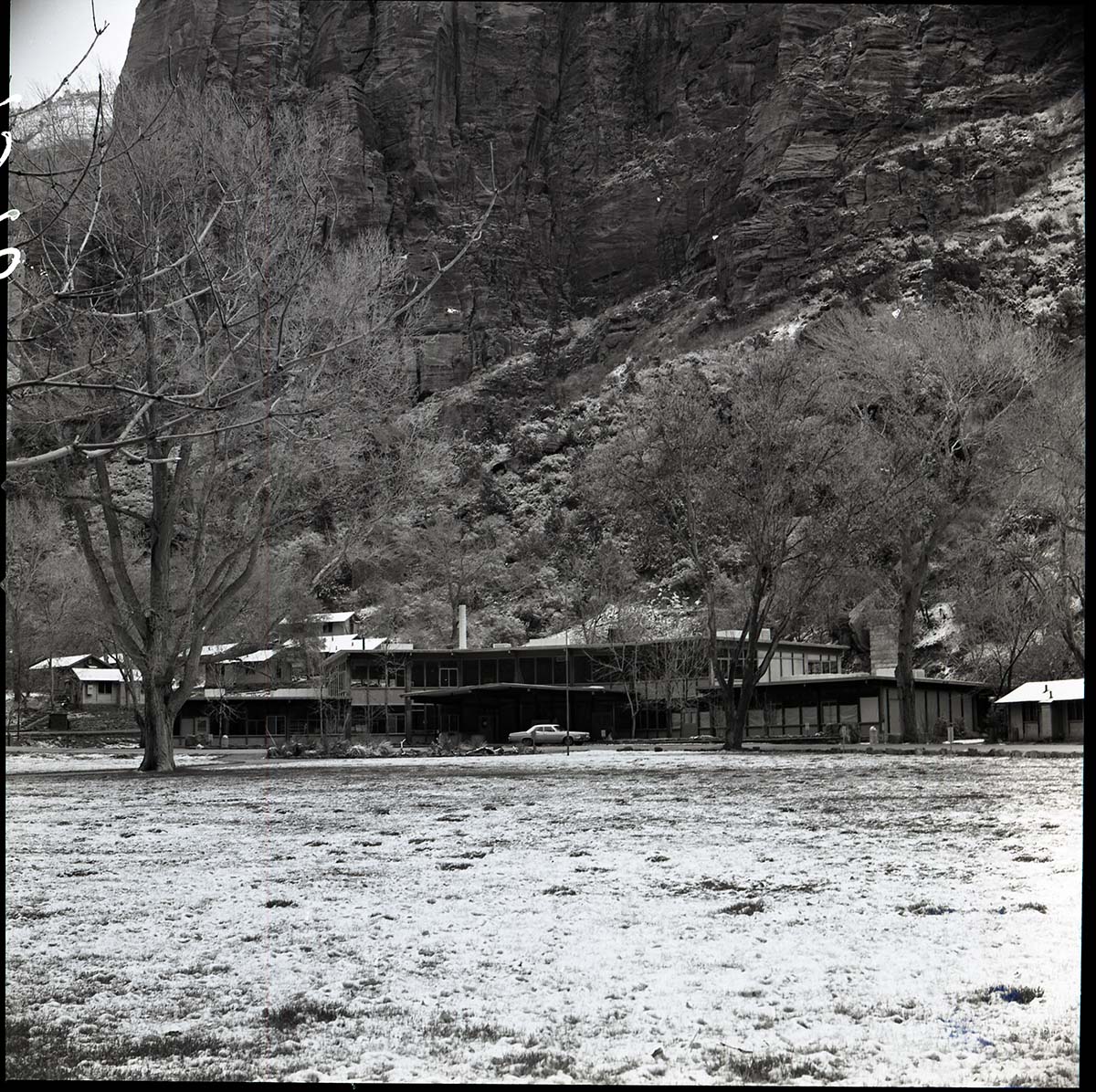 Main building at Zion Lodge for 1975 Environmental Impact Statement (EIS).
