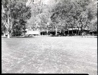 Rebuilding Zion Lodge after fire of January 28, 1966 - general view of construction.